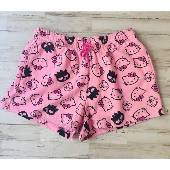 Hello Kitty Pink Lounge Shorts sz L EUC - Picture 1 of 2